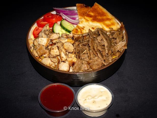 Mixed Meat Over Rice.