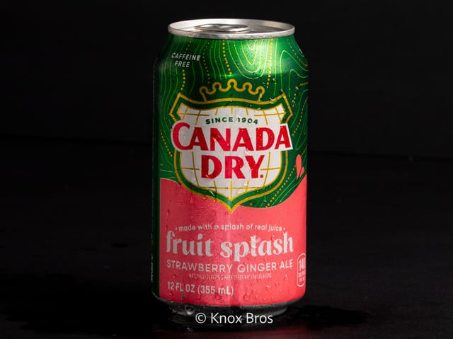 Canada Dry Fruit Splash Strawberry Ginger Ale 12oz.